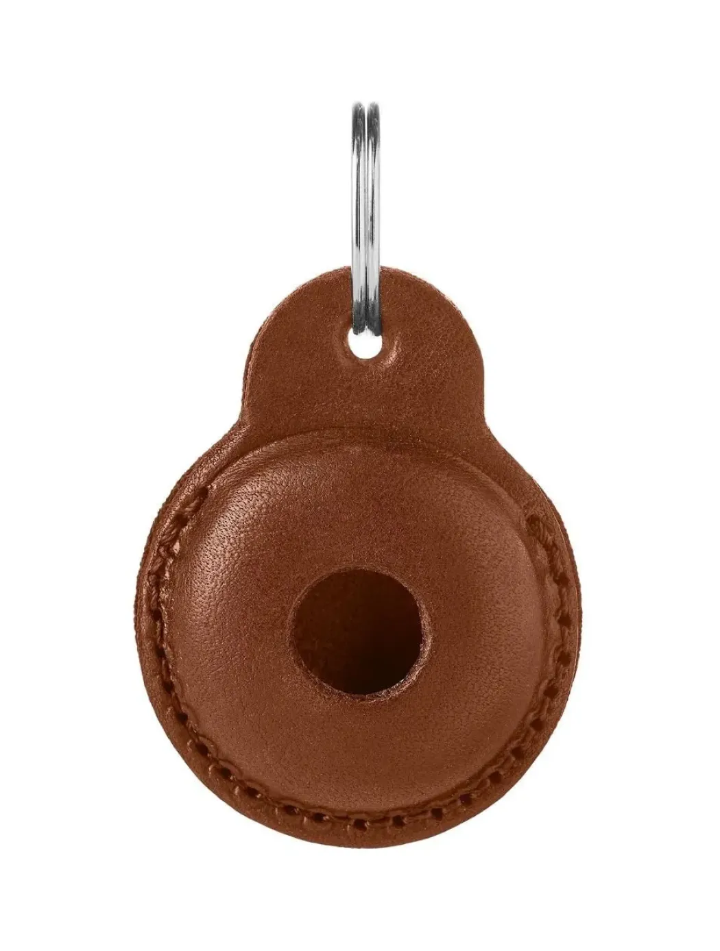 Hunter Viborg AirTag-holder Cognac - Elegant læderbeskyttelse til sikker sporing