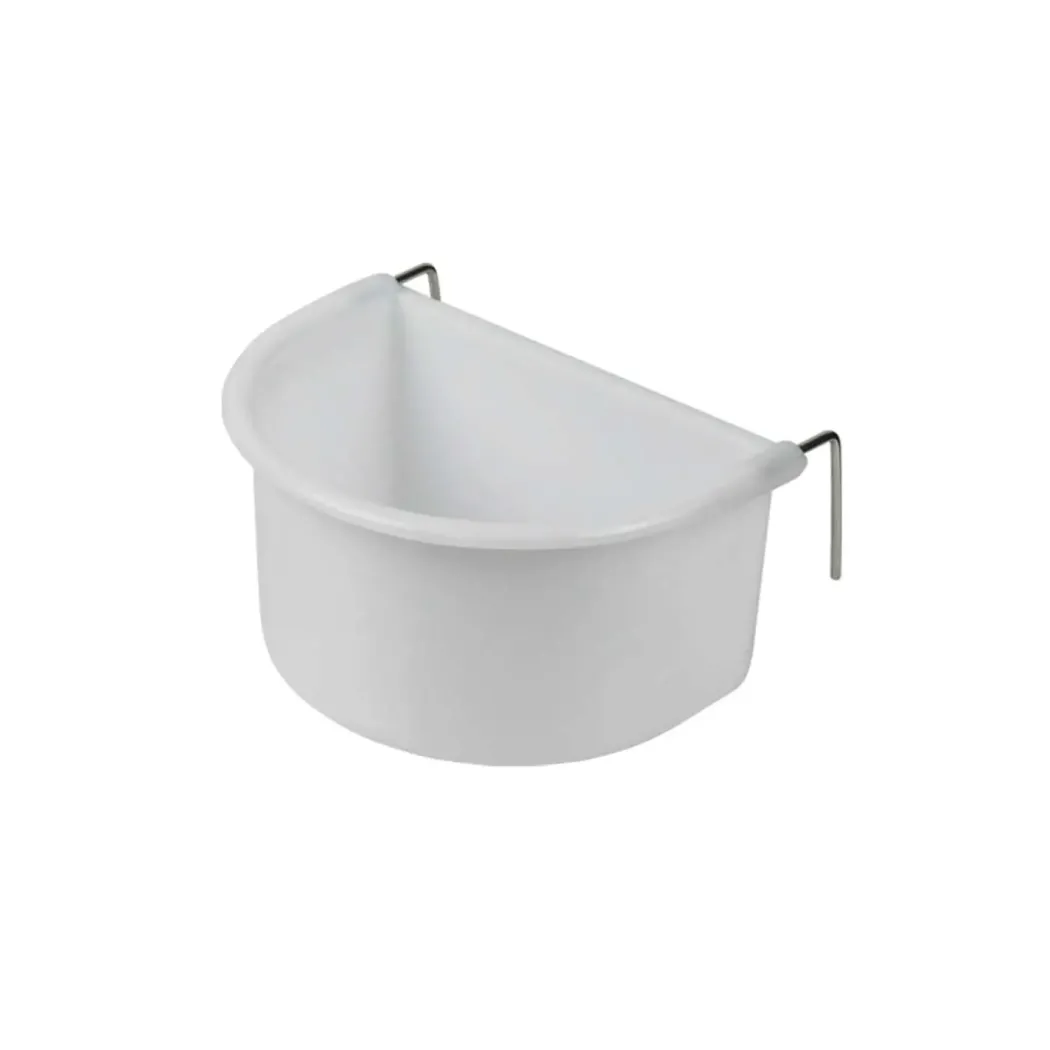 Hvid Foderkop med metalkrog 75 ml