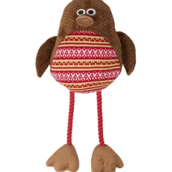 Jule Robin Fugl med pivelyd - sjov bamse til hunde