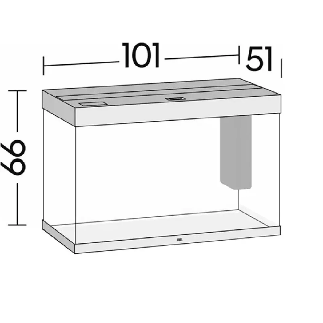 Juwel Akvarium Led Rio 290 Liter Grå