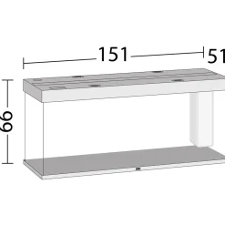 Juwel Akvarium Led Rio 450 Sort 151x51x66 cm 450 L