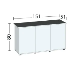 Juwel Akv. Bord/skab Sbx Eg 151x51x80 cm Rio 450 L