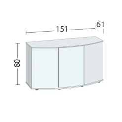 Juwel Akv. Bord/skab Sbx 450 151x61x80 cm Vision 450 Liter Sort