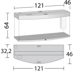 Juwel Aquarium VISION 260 LED Hvid