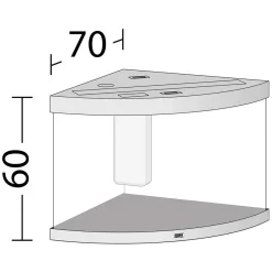 Juwel Trigon 190 L hvidt Aquarium