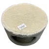 Kattens no 1 Rund hule med plys i beige Ø 50 cm med stor indgang