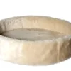 Kattens no 1 Rund hylde med kant med plys 2 sider Ø 50 cm Cream