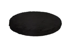 Kattens no 1 rund hylde med plys 1 side Ø 50 cm Sort