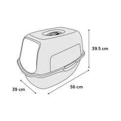 Kattetoilet Lexie Sort 39x56x39,5 cm