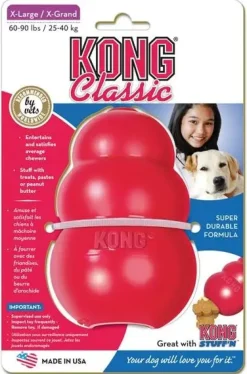 Kong Classic XLarge Rød - klassisk tyggelegetøj i gummi