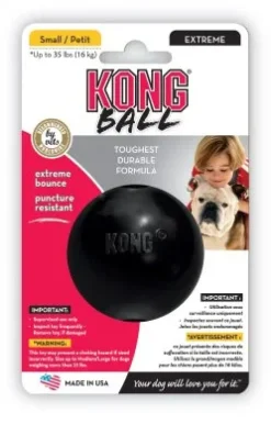 KONG Extreme Ball M/L - slidstærk bold i naturgummi til hunde