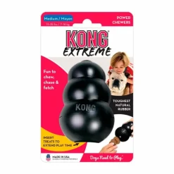 Kong Extreme Original Sort Medium - ekstra slidstærkt tyggelegetøj