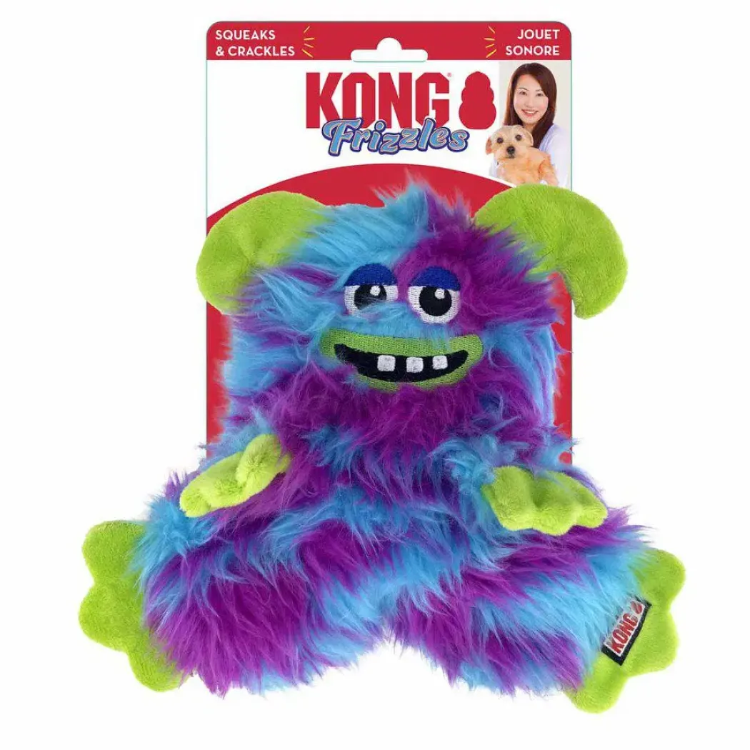 Kong Frizzles Razzle M - farverig bamse til mellemstore hunde