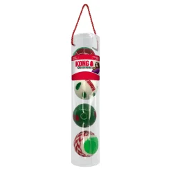 KONG Holiday Occasions Balls 4-pack M - jule hundelegetøj
