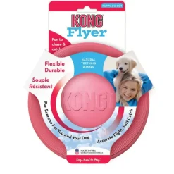 KONG Hundelegetøj Flyer Puppy Mix S 7,5 cm - blød frisbee til hvalpe