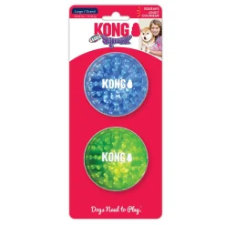 Kong Legetøj Squezzz Geodz 2 stk Ø 7 cm - farverige bolde med piv