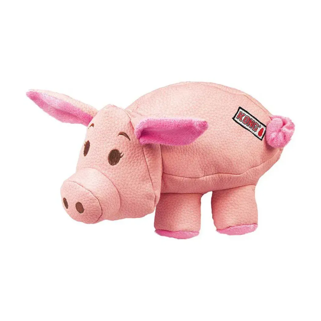 Kong Phatz Pig M 18x11x11 cm - robust gris bamse til hunde