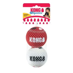 KONG Signature Sport Bolde L 2 stk 8 cm - store hundebolde i robust kvalitet