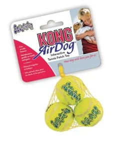 KONG Tennisbold XSmall 3-pak med pivlyd - små hundebolde til leg