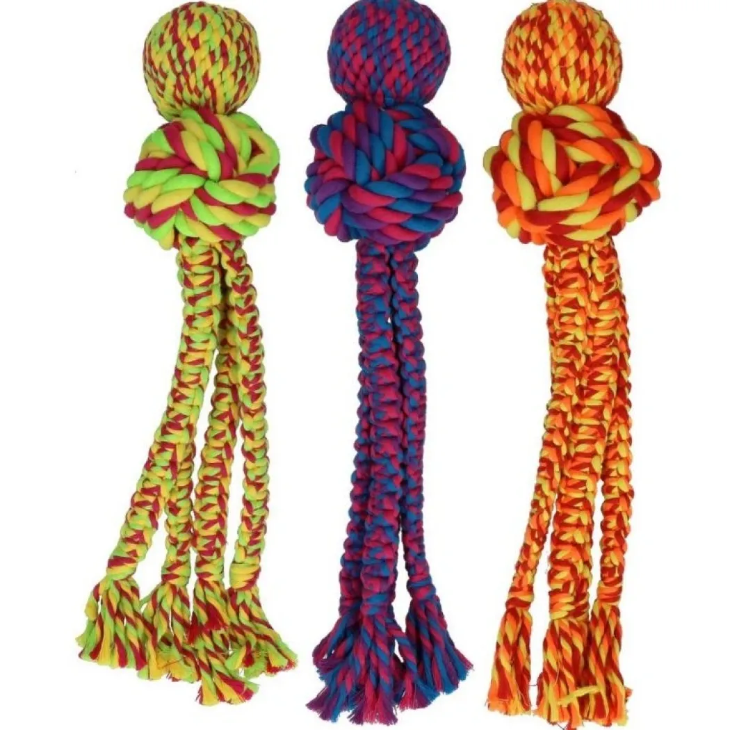 KONG Wubba Weaves XL 44 cm Mix - hundelegetøj