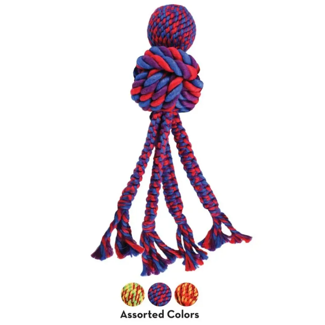 KONG Wubba Weaves XL 44 cm Mix - hundelegetøj
