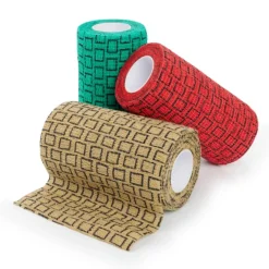 KRUUSE SafeVet selvklæbende bandage 10 cm x 4,5 m mix farver