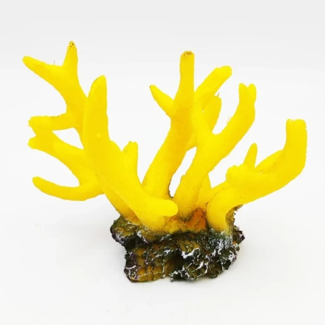 Kunstig koral Seriatopora (Yellow) 15x8x13 cm
