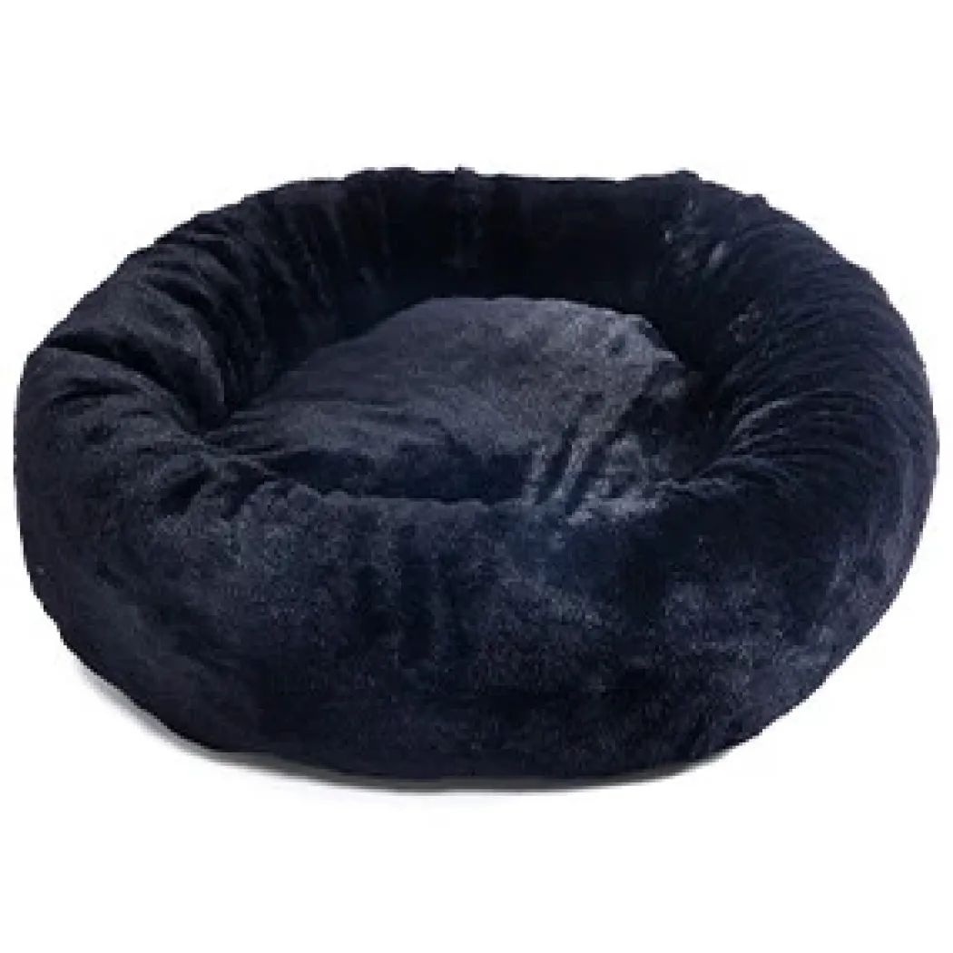 KW Fluffy Donut hundeseng Ø 60 cm TILBUD Sort