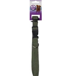 KW GO Halsbånd med Snaplås Grøn 2.5 x 45-65 cm - stilrent hundehalsbånd