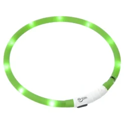 LED Visio Light Halsbånd Grøn 20-70 cm - Opladeligt og justerbart sikkerhedslys