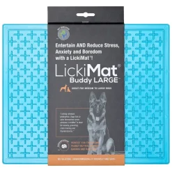 LickiMat Buddy Stor 26 x 26 cm Turkis - slowfeeder til hunde