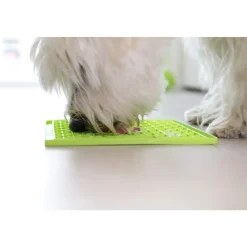 LickiMat Slikkemåtte 28 x 28 cm Grøn - aktiveringsmåtte til hunde