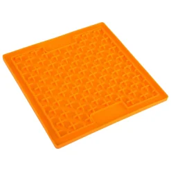 LickiMat Slikkemåtte 28 x 28 cm Orange - aktiveringsmåtte til hunde