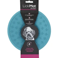 LickiMat Splash Turkis 20 x 6 cm - sugekop slikkeskål til hunde