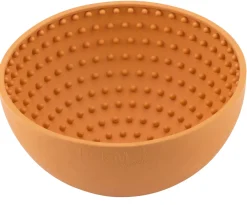 LickiMat Wobble Orange Ø 18 x 8 cm - slikkeskål til hunde