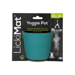 LickiMat Wobble Pot Turkis Ø 10 cm - slikkeskål til hunde