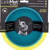 LickiMat Wobble Turkis Ø 18 x 8 cm - slowfeeder skål til hunde