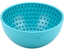 LickiMat Wobble Turkis Ø 18 x 8 cm - slowfeeder skål til hunde