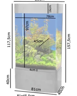 MiniZoo Søjle Akvarium 80 Hvid
