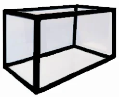 MiniZoo sort aluminiums akvarie 128 liter.