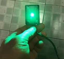 Månelys lampe med led spot (Grønt lys) til at lægge ovenpå glasset.