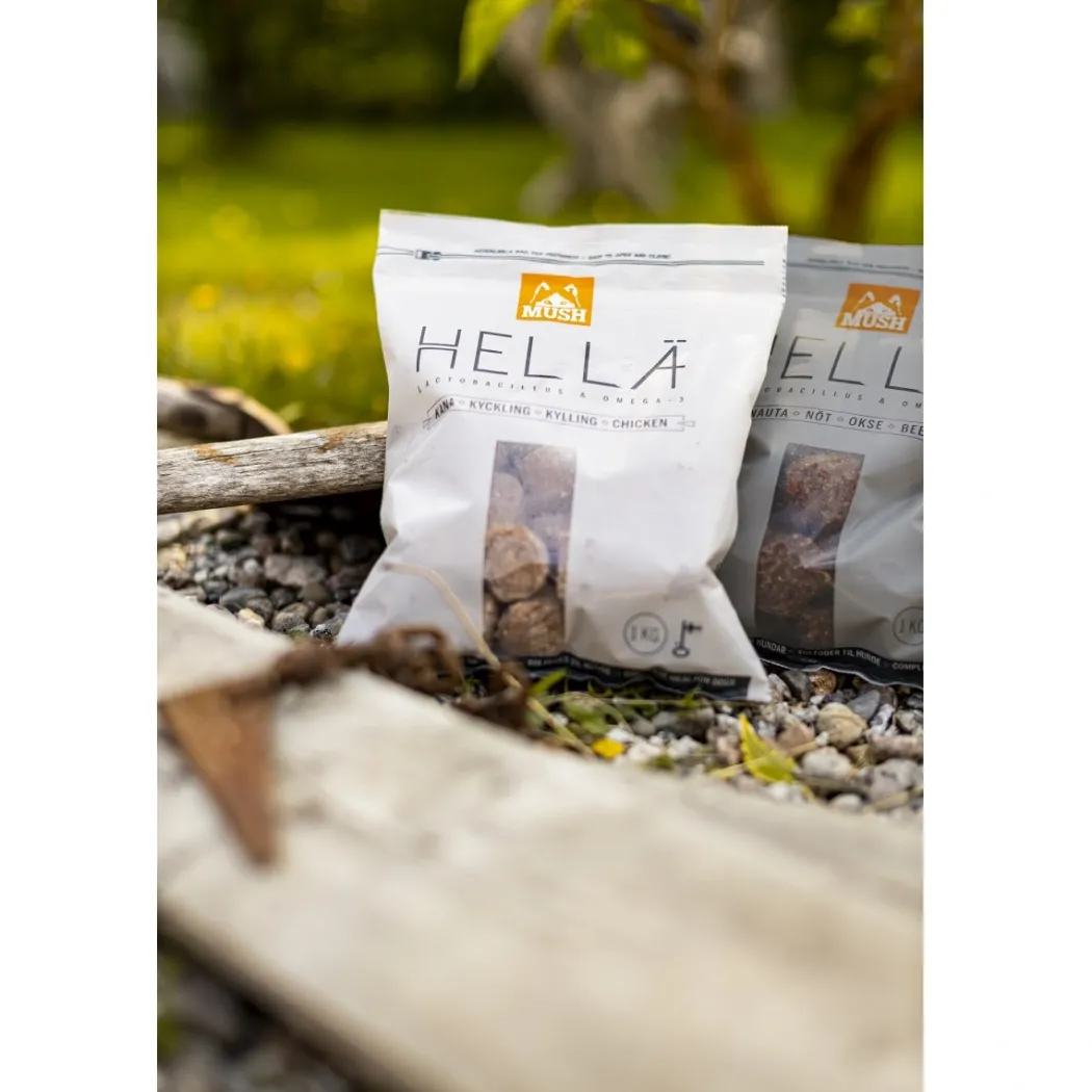 MUSH HELLÄ Kylling 1 kg - Naturligt råfoder til hunde