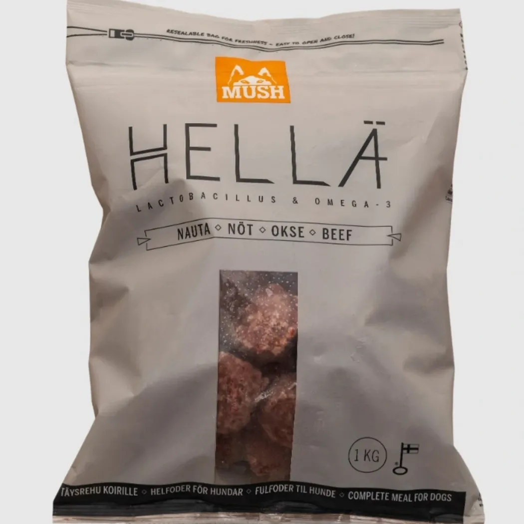 MUSH HELLÄ Okse 3 kg - Naturligt råfoder til din hund