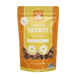MUSH Treat Kyllingehjerte 55 g - naturlige hundegodbidder