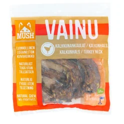MUSH VAINU Hundesnack Kalkunhalse 250 g - naturlige tyggeben til hunde