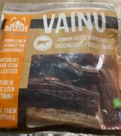 MUSH VAINU Hundesnack Tyremuskel 250 g - naturlige tyggeben til hunde
