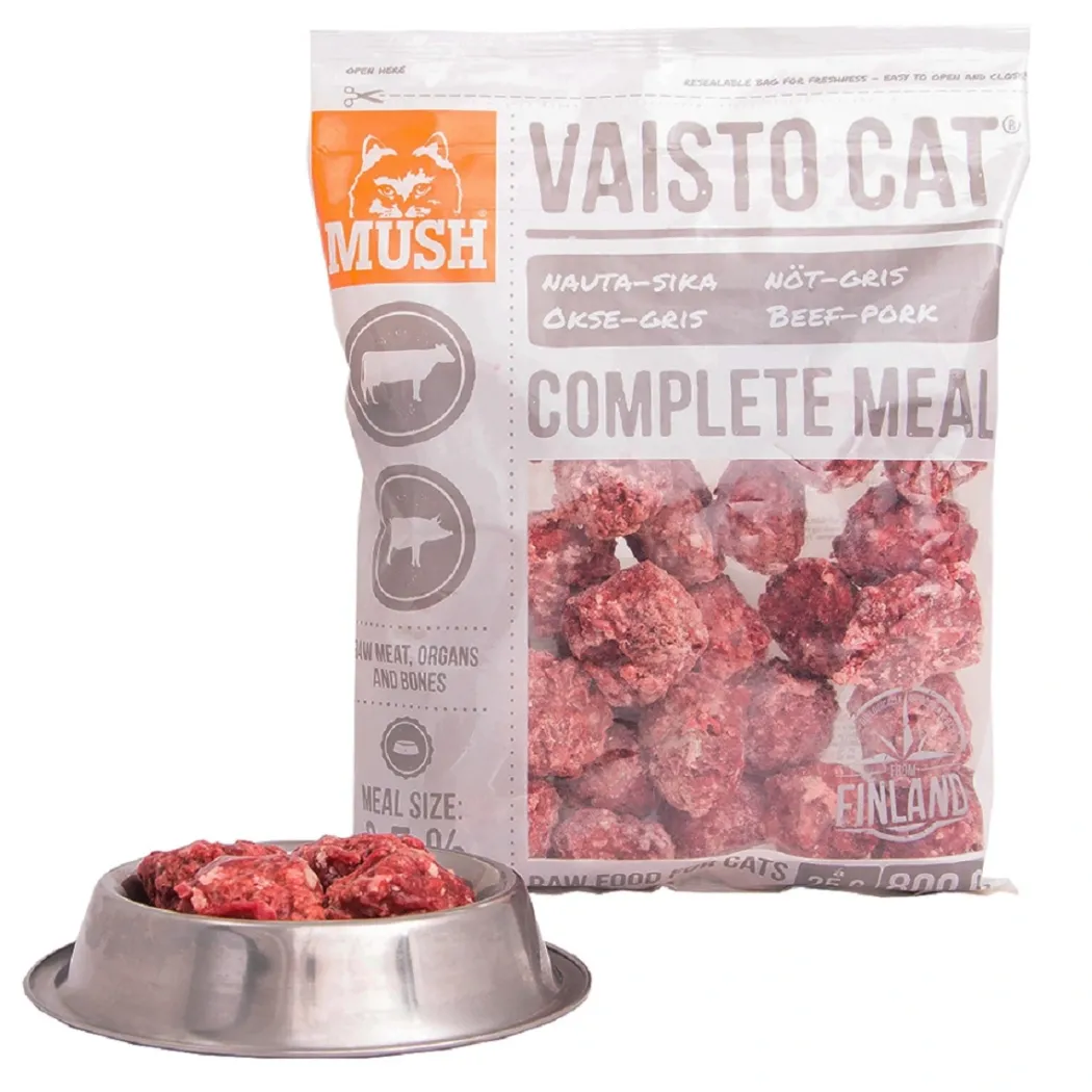 MUSH Vaisto kat Okse Gris Hvid 800 g