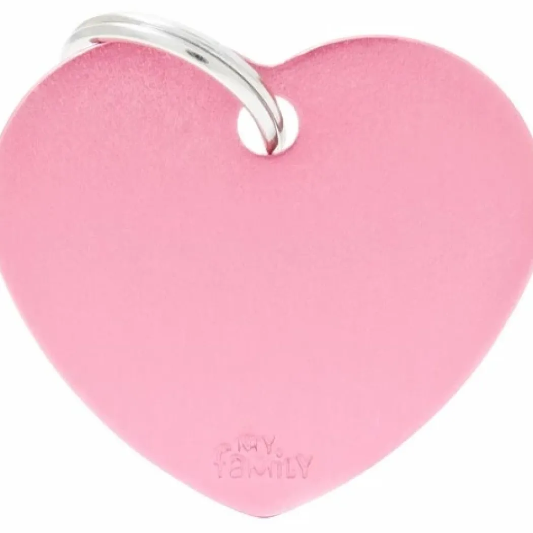 My Family Hundetegn Basic Hjerte pink stor