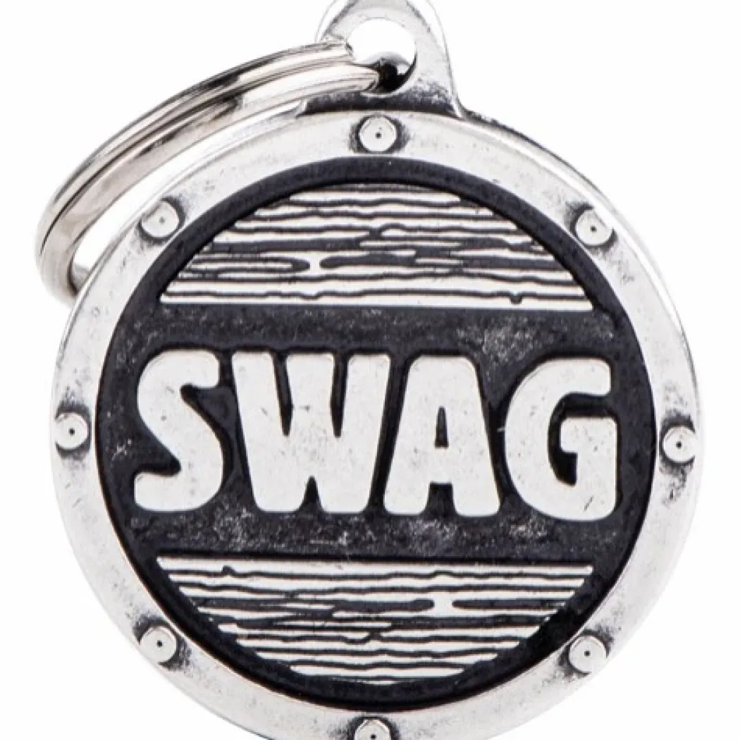 My Family hundetegn cirkel lille Swag sølv