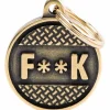 My Family Hundetegn Cirkel Stor F**k Guld